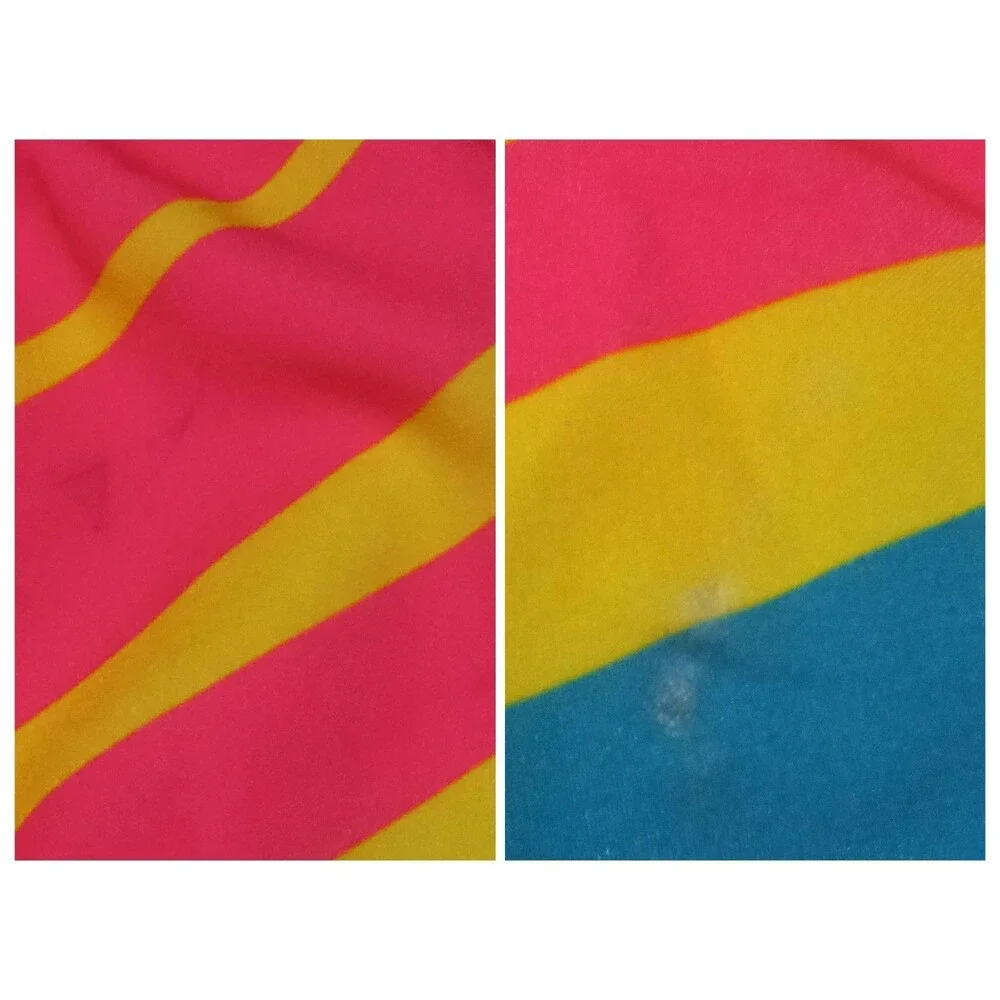Maamgic Neon Striped Swim Trunks-Size XL-Drawstring-Elastic Waist-Mesh Brief-